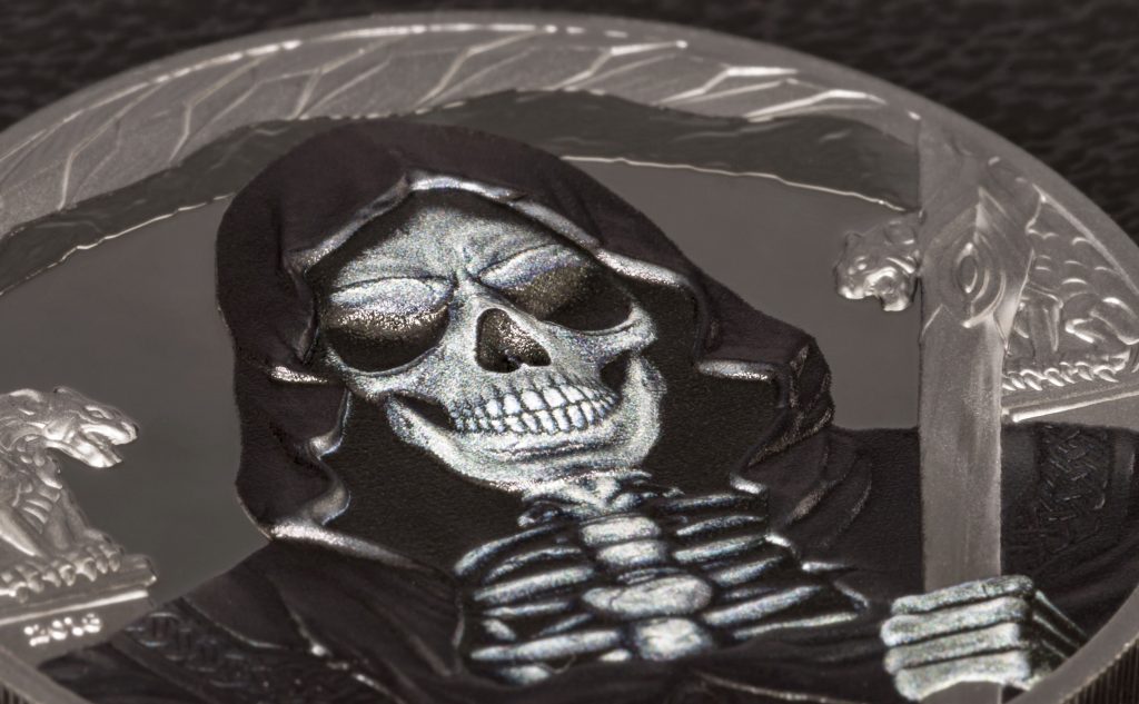 Equatorial Guinea 2018 1000 Francs Grim Reaper The Death Silver Coin