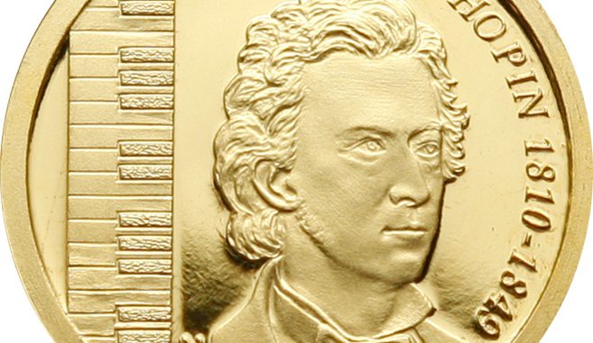 Mongolia 2008 1000 Togrog Frederic Chopin Silver Coin