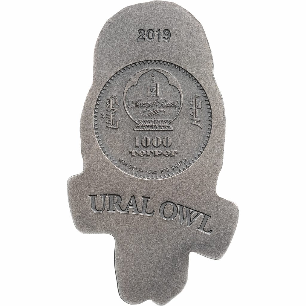 Mongolia 2019 1000 Togrog Ural Owl Silver Coin
