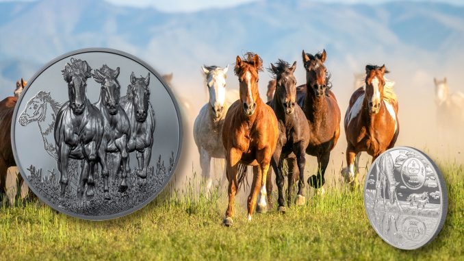 Mongolia 2022 1000 Togrog Stallion Growing Up Series Silver Coin