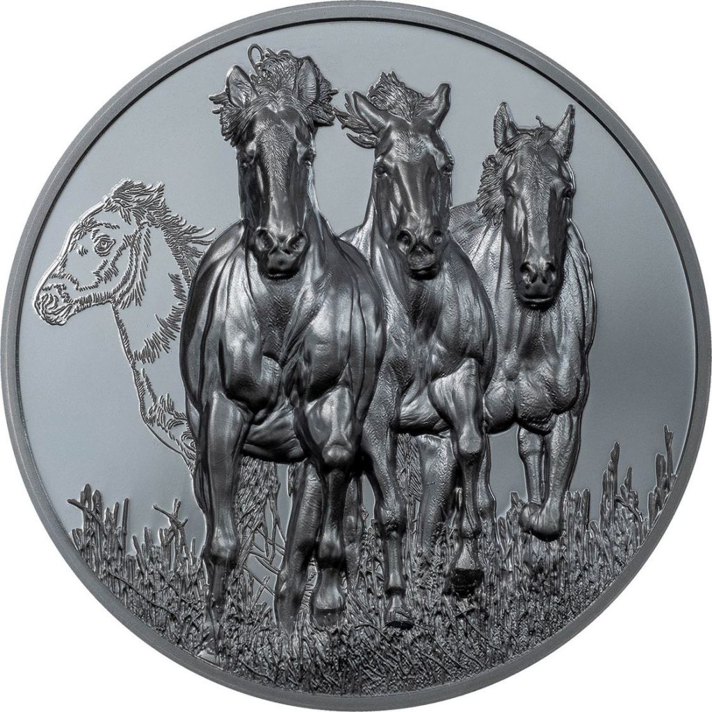 Mongolia 2022 1000 Togrog Stallion Growing Up Series Silver Coin