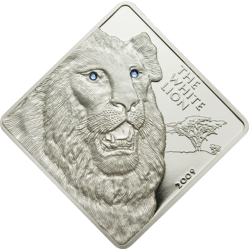 Malawi 2009 50 Kwacha The White Lion Ag Silver Coin