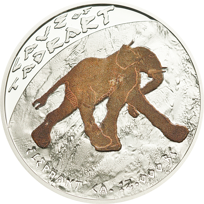 Niue 2011 1 Dollar Cave of Tadrart Elephant Silver Coin
