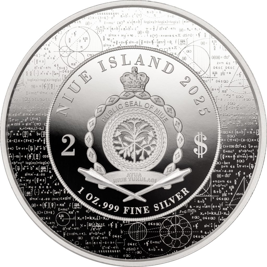 Isaac Newton Niue 1oz pure silver coin 2025 - Science Explained Series