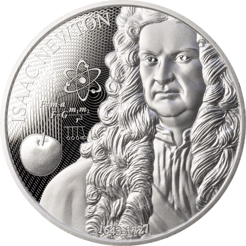Isaac Newton Niue 1oz pure silver coin 2025 - Science Explained Series