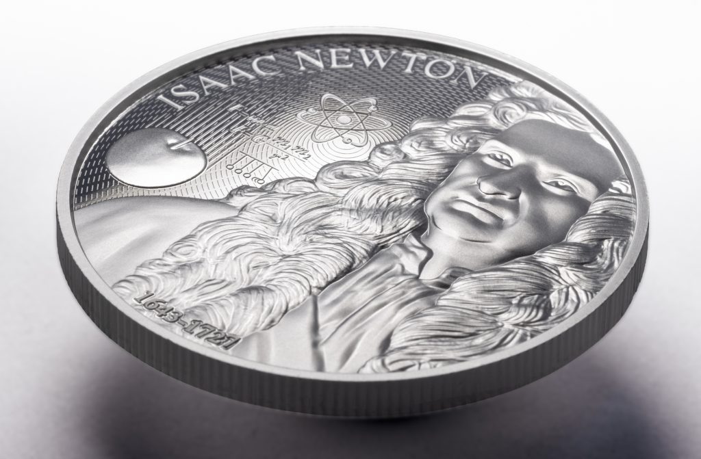Isaac Newton Niue 1oz pure silver coin 2025 - Science Explained Series