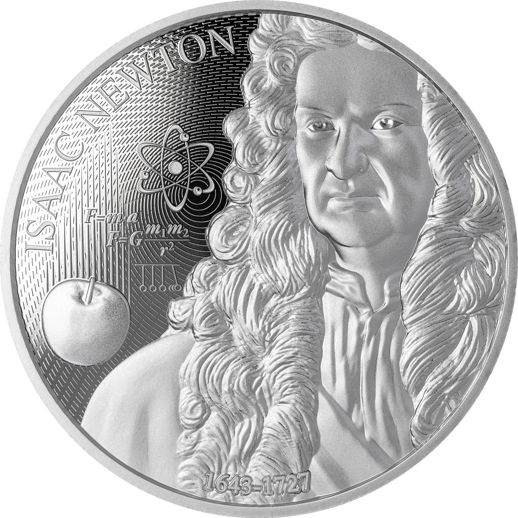 Isaac Newton Niue 1oz pure silver coin 2025 - Science Explained Series