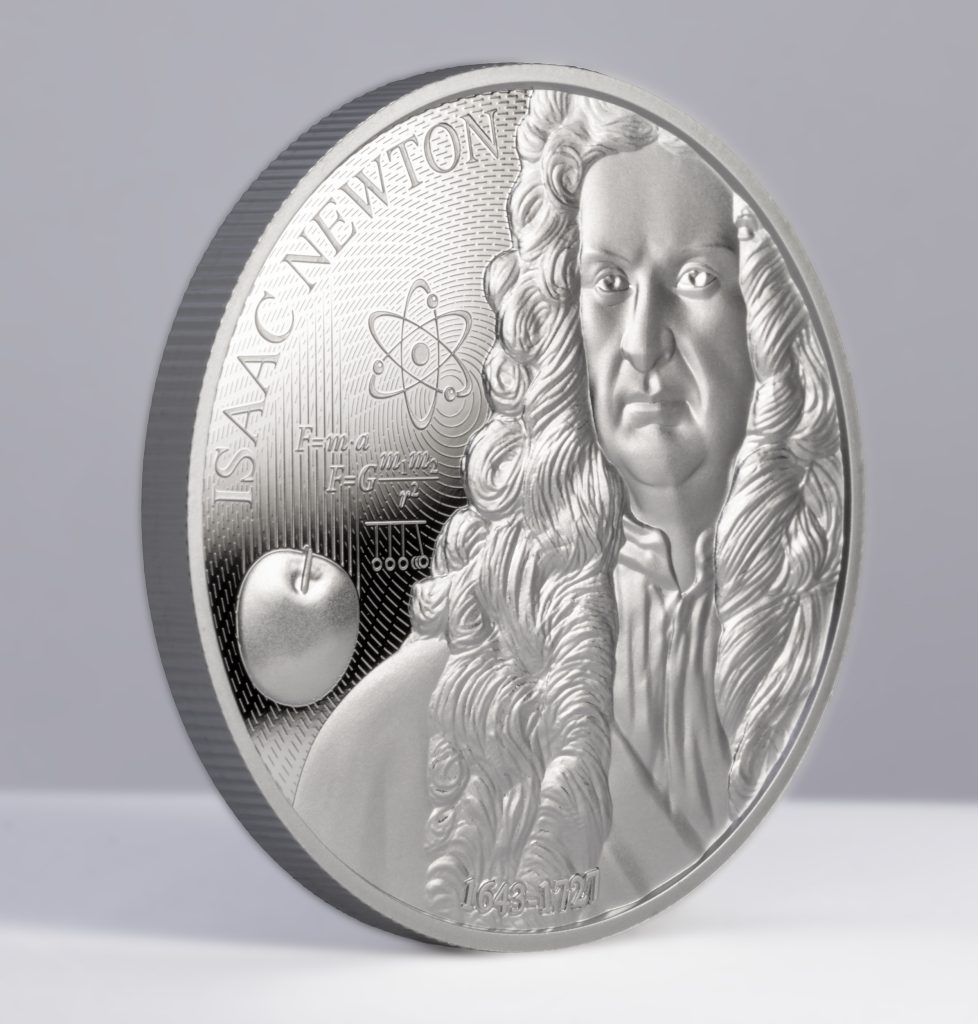 Isaac Newton Niue 1oz pure silver coin 2025 - Science Explained Series