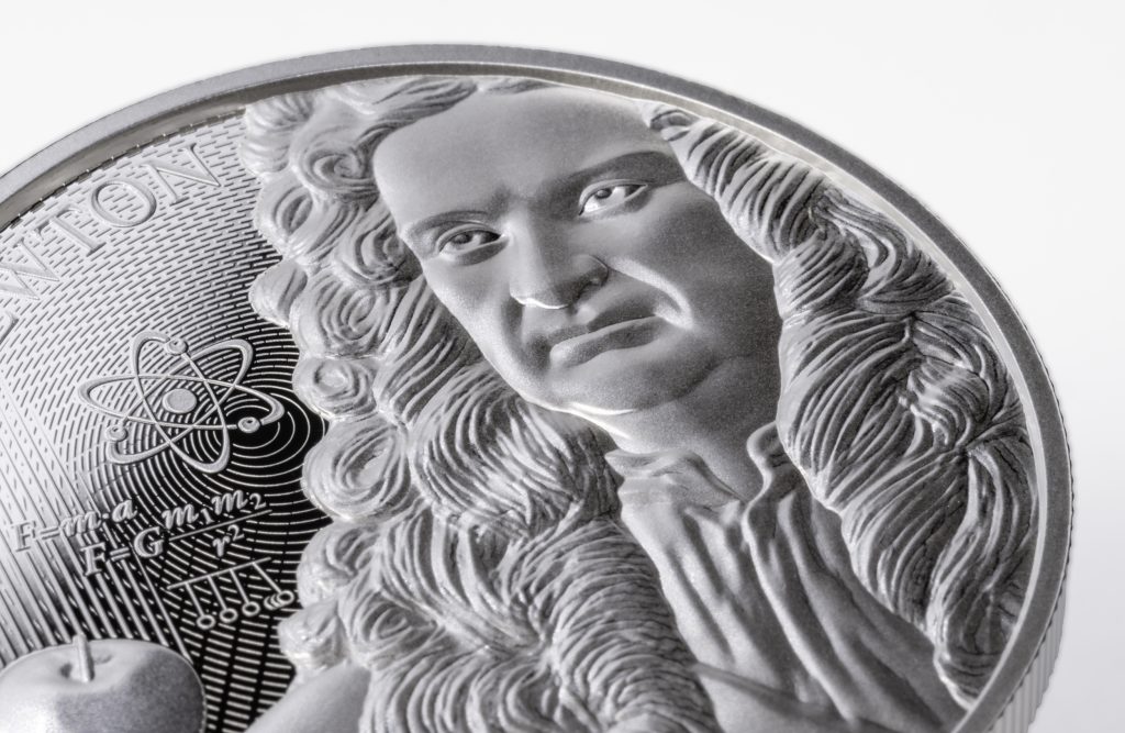 Isaac Newton Niue 1oz pure silver coin 2025 - Science Explained Series