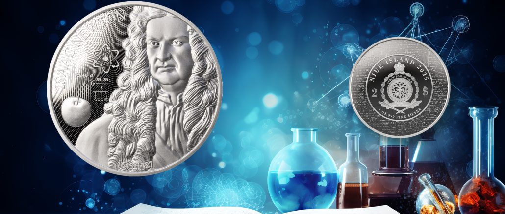 Isaac Newton Niue 1oz pure silver coin 2025 - Science Explained Series