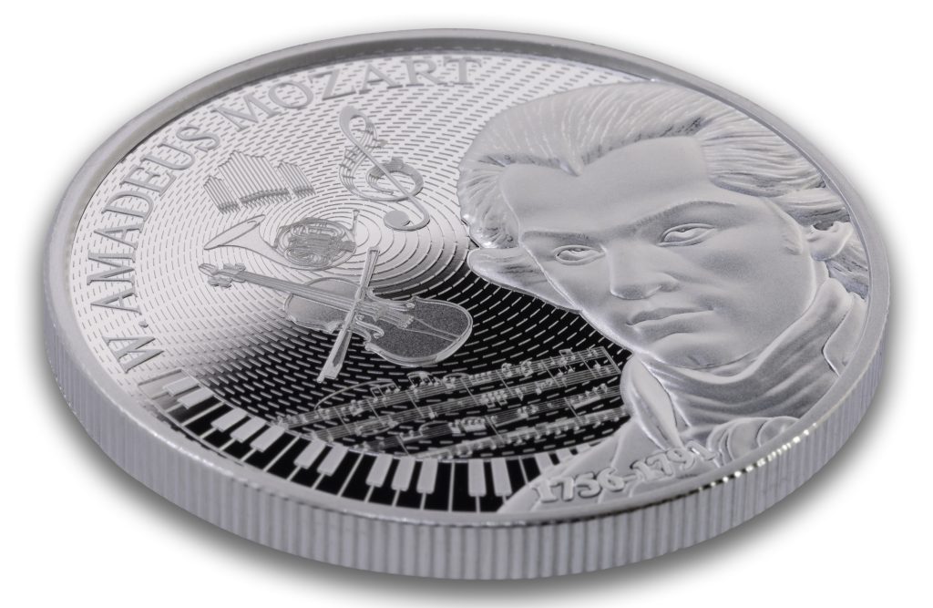 Wolfgang Amadeus Mozart - Behind the Masterpiece series Niue Island 2026 1oz pure silver coin