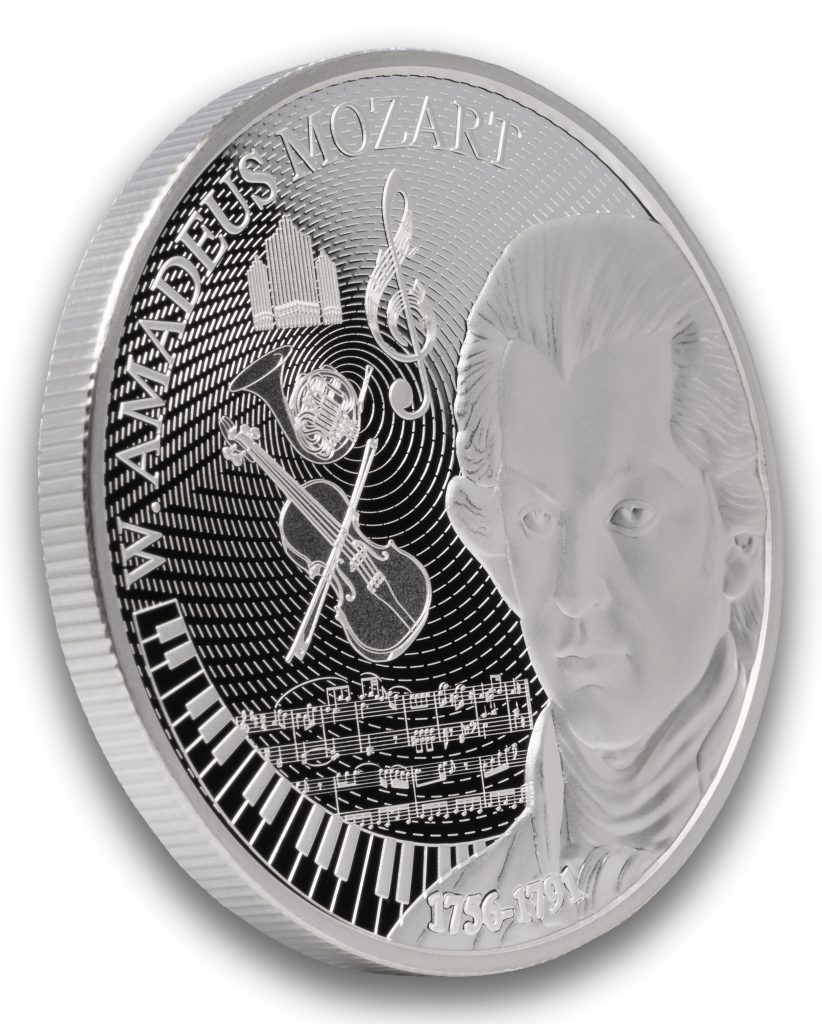 Wolfgang Amadeus Mozart - Behind the Masterpiece series Niue Island 2026 1oz pure silver coin