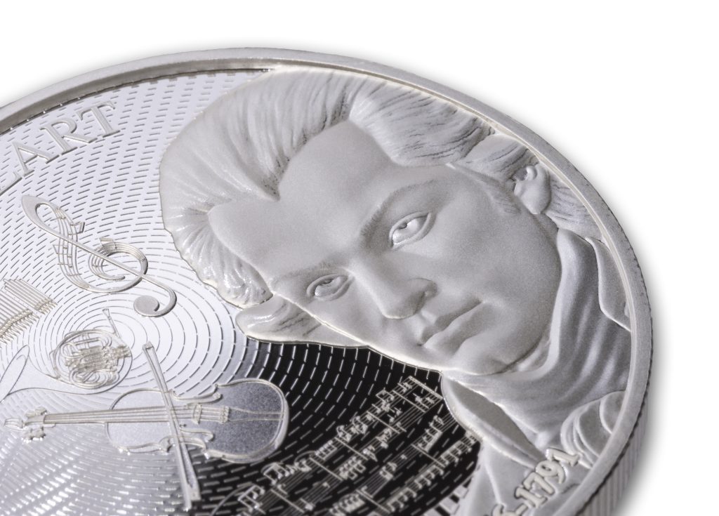 Wolfgang Amadeus Mozart - Behind the Masterpiece series Niue Island 2026 1oz pure silver coin