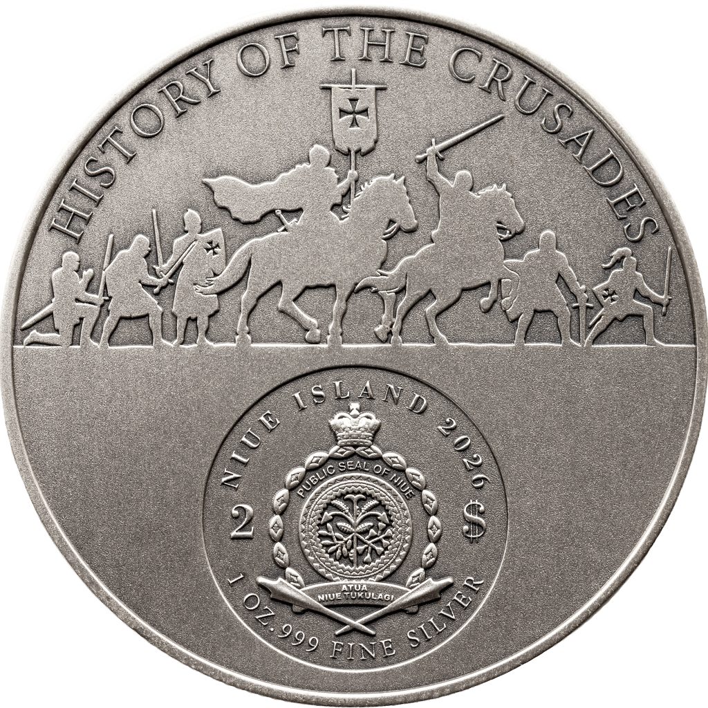 Swedish Crusade - Northern Crusades series Niue Island 2026 1oz pure silver coin