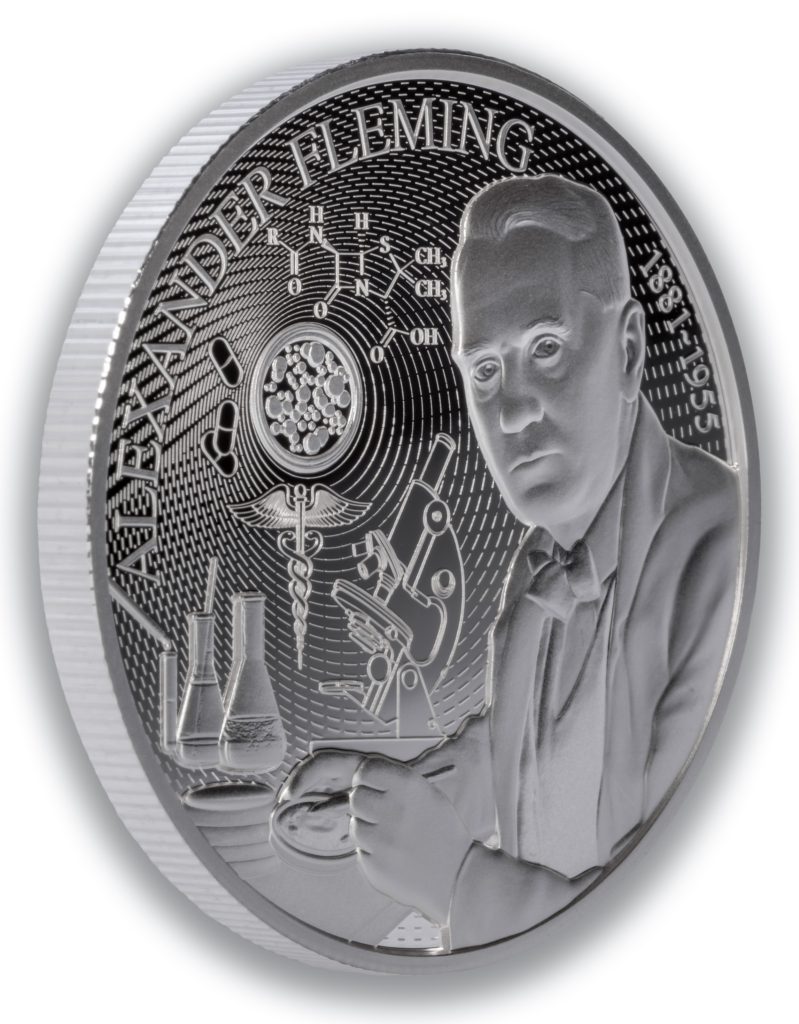 Alexander Fleming Niue 1oz pure silver coin 2026 - Science Explained Series