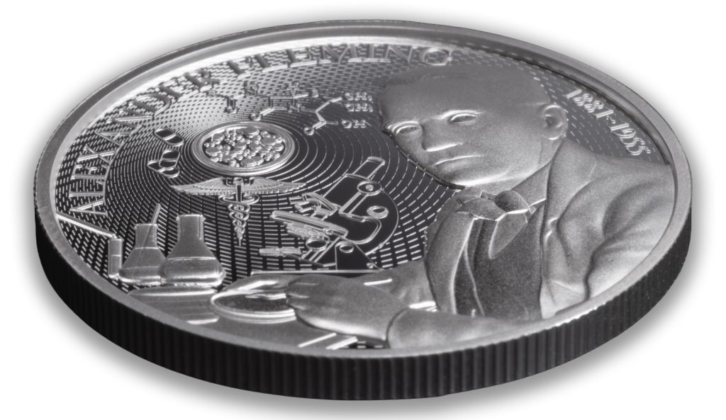 Alexander Fleming Niue 1oz pure silver coin 2026 - Science Explained Series