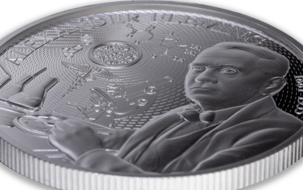 Alexander Fleming Niue 1oz pure silver coin 2026 - Science Explained Series