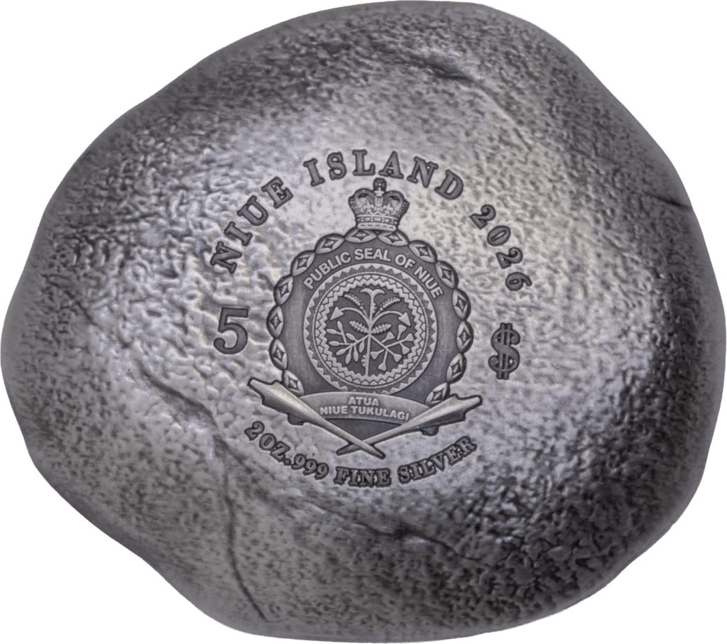 Ammonite - Fossil 3D Series UHR Shaped Niue Island 2026 2oz pure silver coin