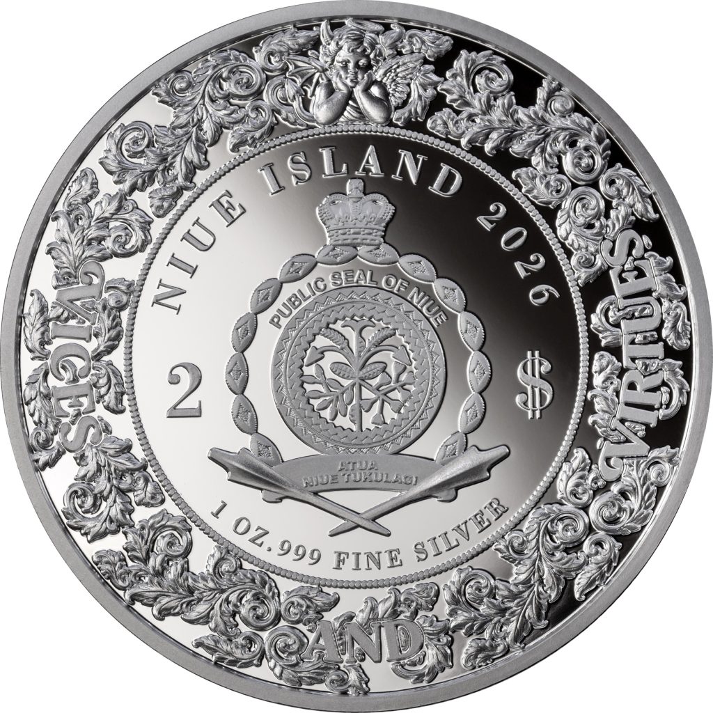 Chastity 1oz - Seven Sins vs Virtues - Niue 2026 1oz Pure Silver PROOF coin