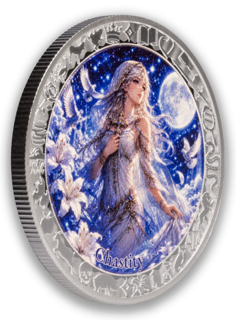 Chastity 1oz - Seven Sins vs Virtues - Niue 2026 1oz Pure Silver PROOF coin