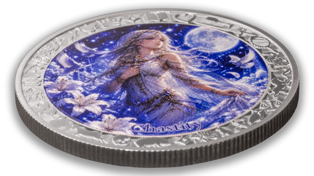 Chastity 1oz - Seven Sins vs Virtues - Niue 2026 1oz Pure Silver PROOF coin