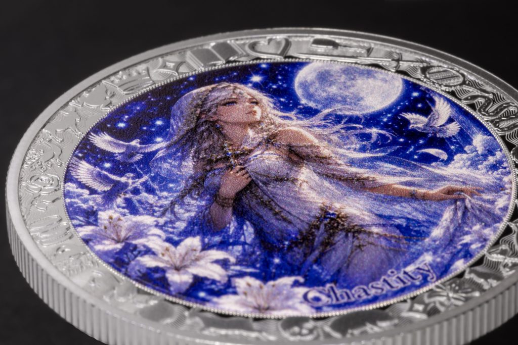Chastity 1oz - Seven Sins vs Virtues - Niue 2026 1oz Pure Silver PROOF coin