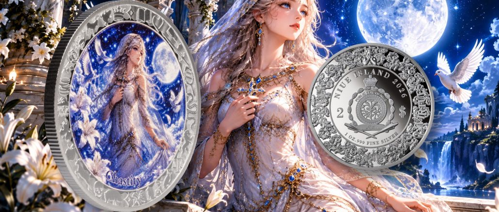 Chastity 1oz - Seven Sins vs Virtues - Niue 2026 1oz Pure Silver PROOF coin