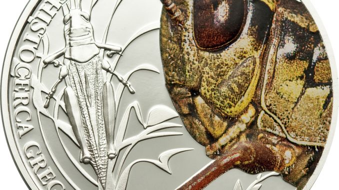 Palau 2010 2 Dollars Grasshopper Silver Coin