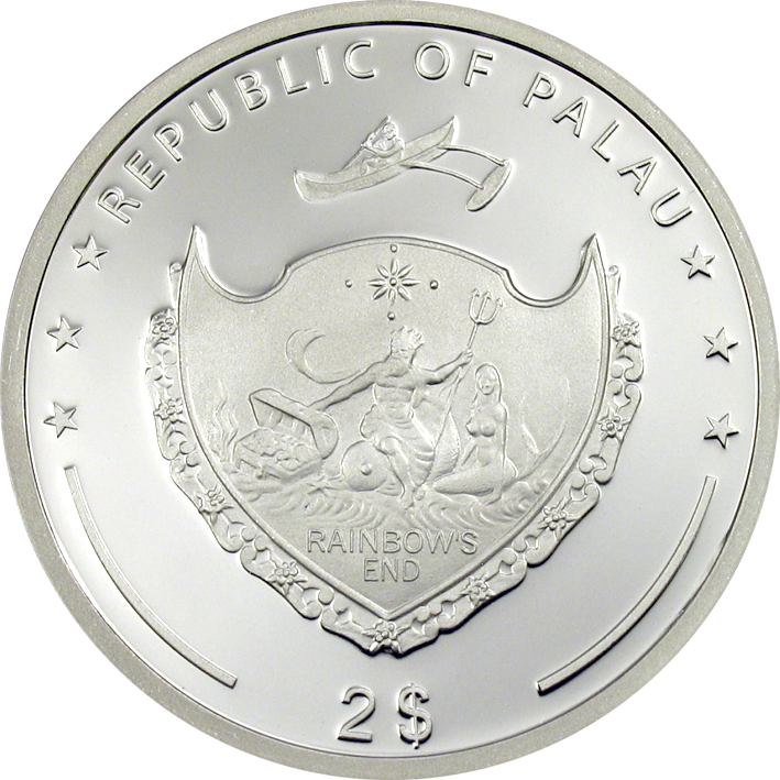 Palau 2011 2 Dollars Theloderma Corticale Silver Coin