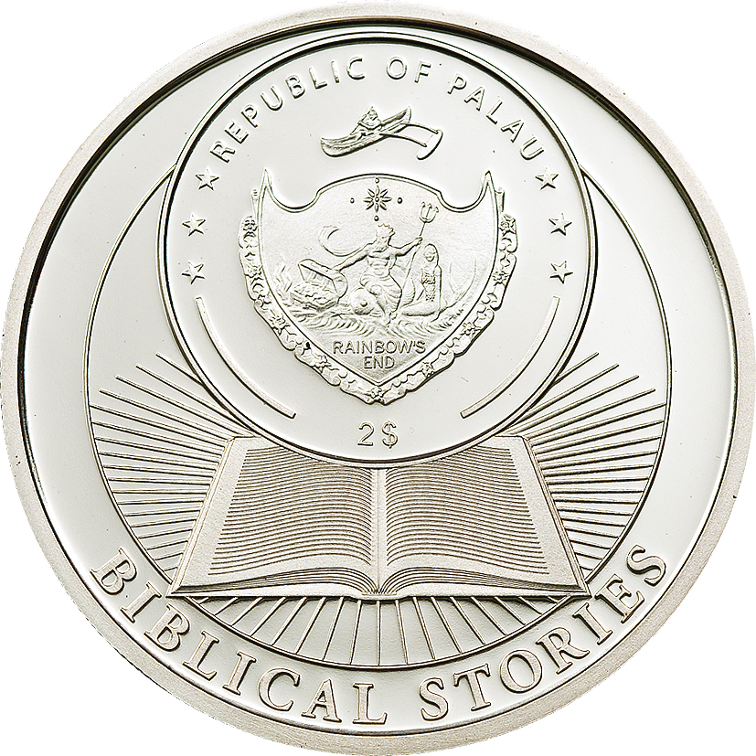 Palau 2011 2 Dollars 1st Commandment Silver Coin