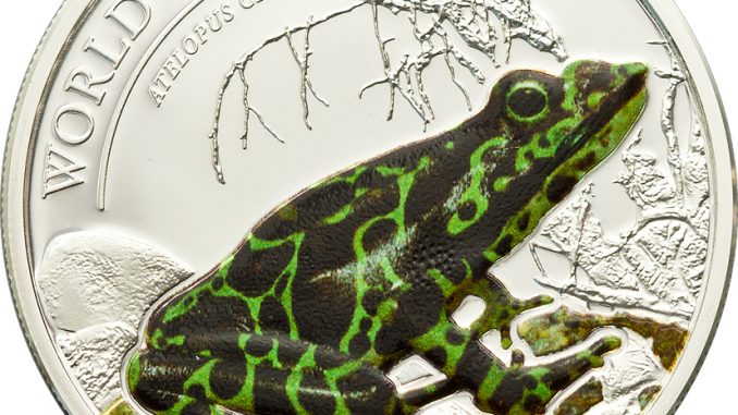 Palau 2011 2 Dollars Atelopus Certus Silver Coin