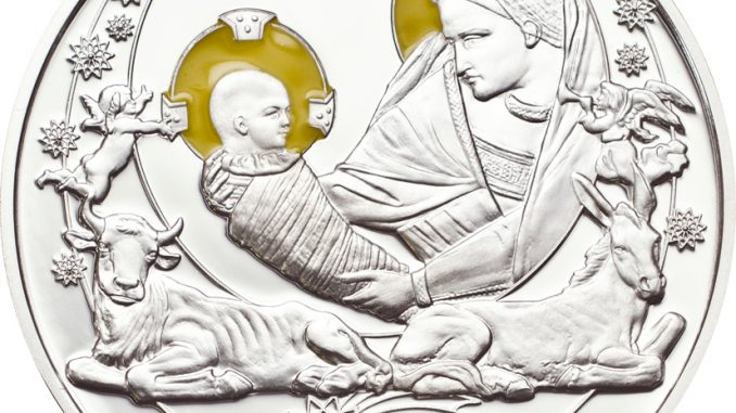 Palau 2012 2 Dollars Birth of Jesus Silver Coin