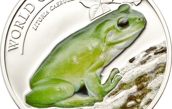 Palau 2013 2 Dollars Litoria Caerulea Silver Coin