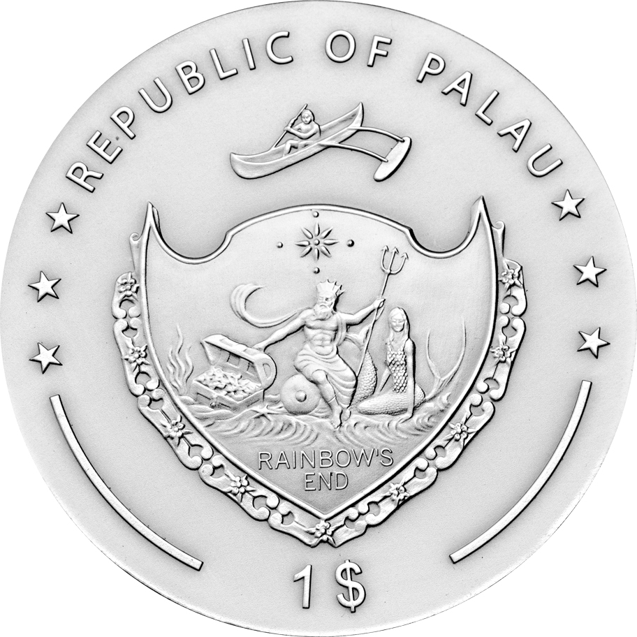 Palau 2013 1 Dollar Templars Silver Coin