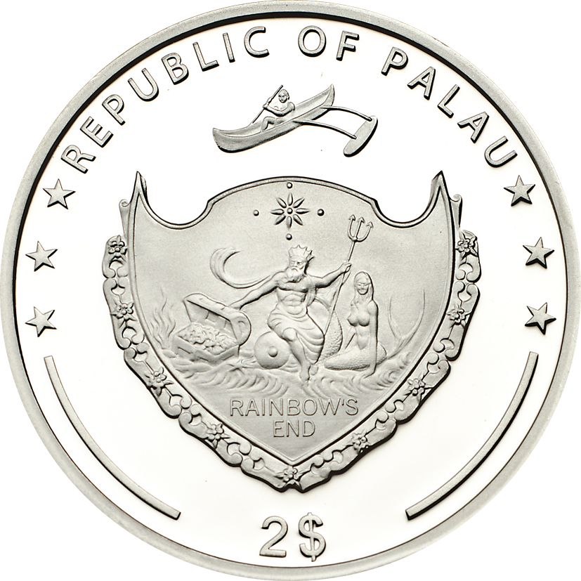 Palau 2013 2 Dollars Butterfly Silver Coin