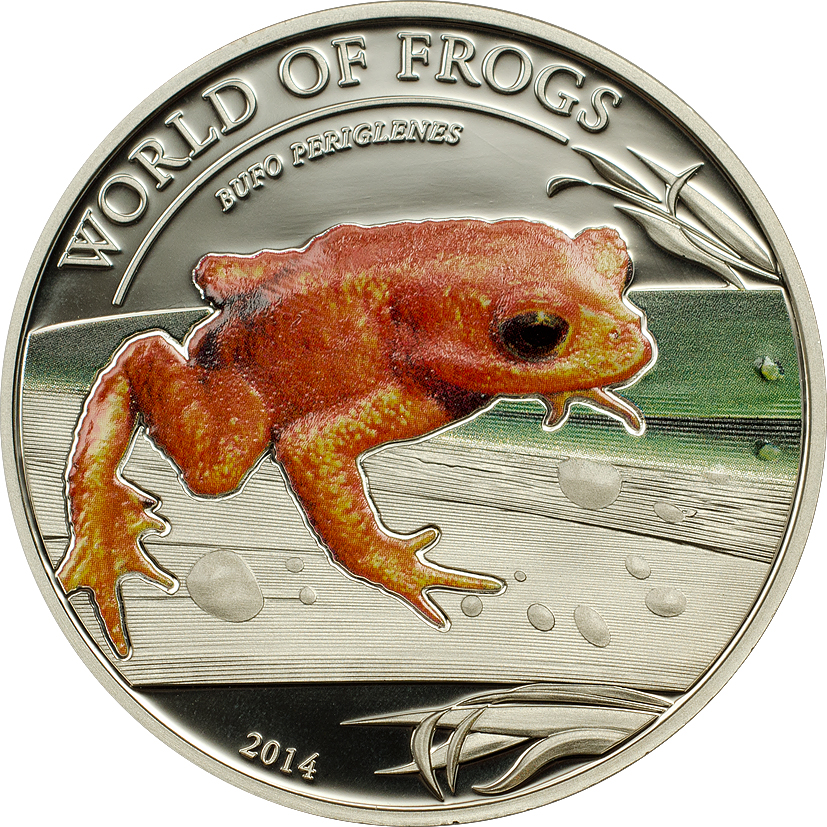 Palau 2014 2 Dollars Golden Frog Silver Coin