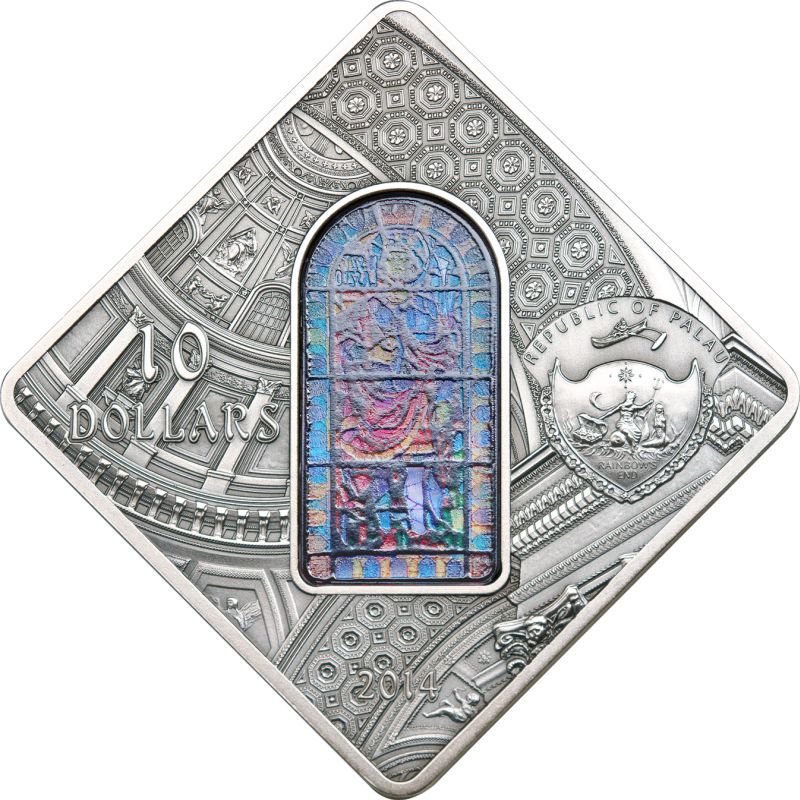 Palau 2014 10 Dollars St Stephen Basilica Budapest Silver Coin