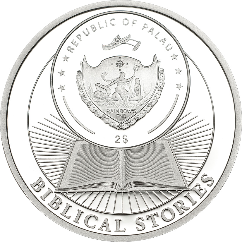 Palau 2015 2 Dollars Jonah and the Whale Silver Coin