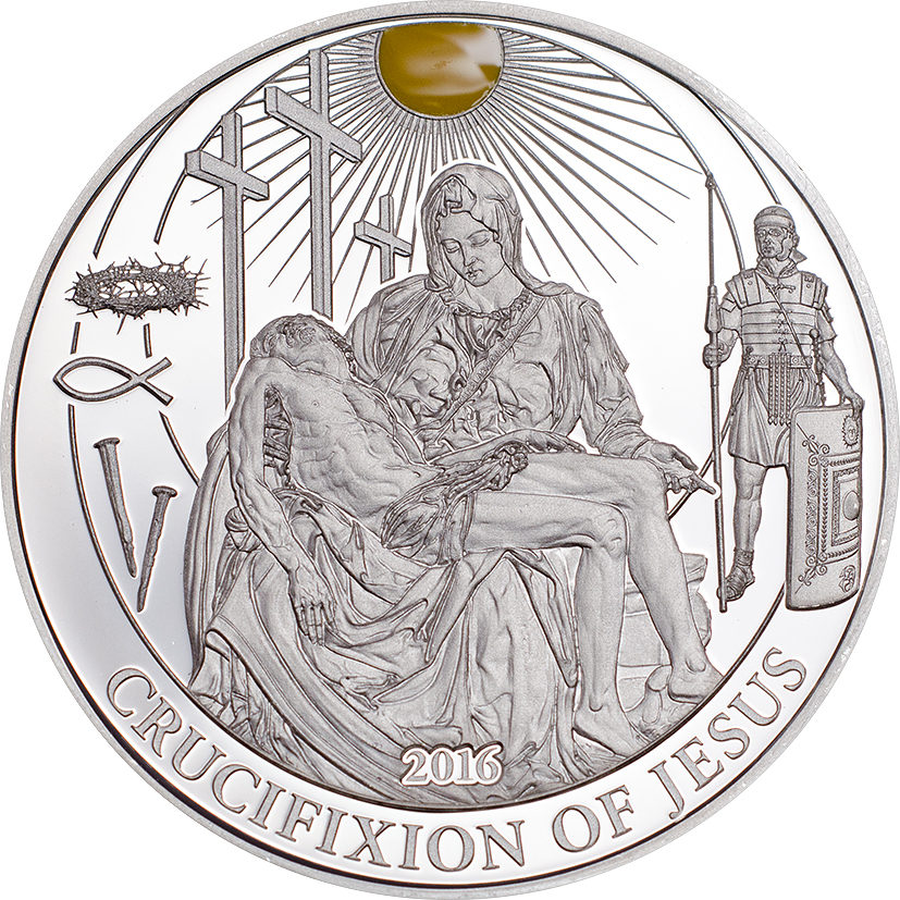 Palau 2016 2 Dollars Crucifiction of Jesus Silver Coin