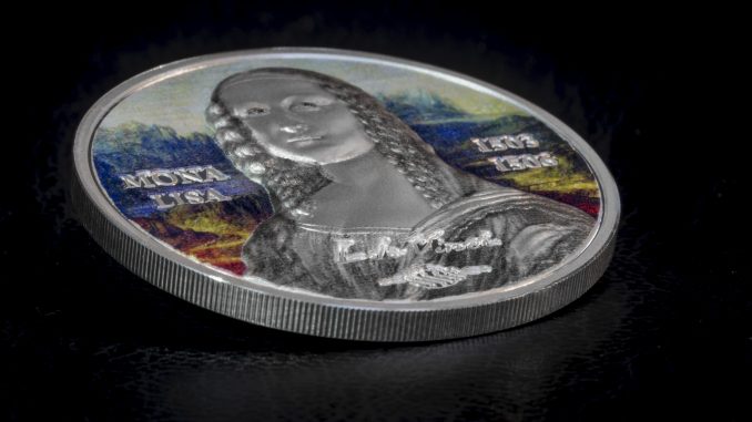 Palau 2017 5 Dollars Mona Lisa Revived Silver Coin