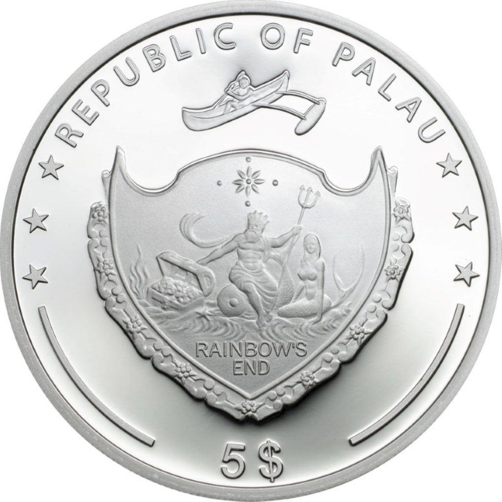 Palau 2017 5 Dollars Mona Lisa Revived Silver Coin