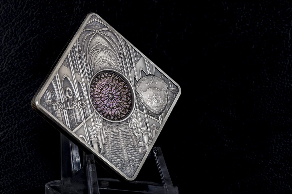 Palau 2017 10 Dollars Notre Dame Cathedral Silver Coin