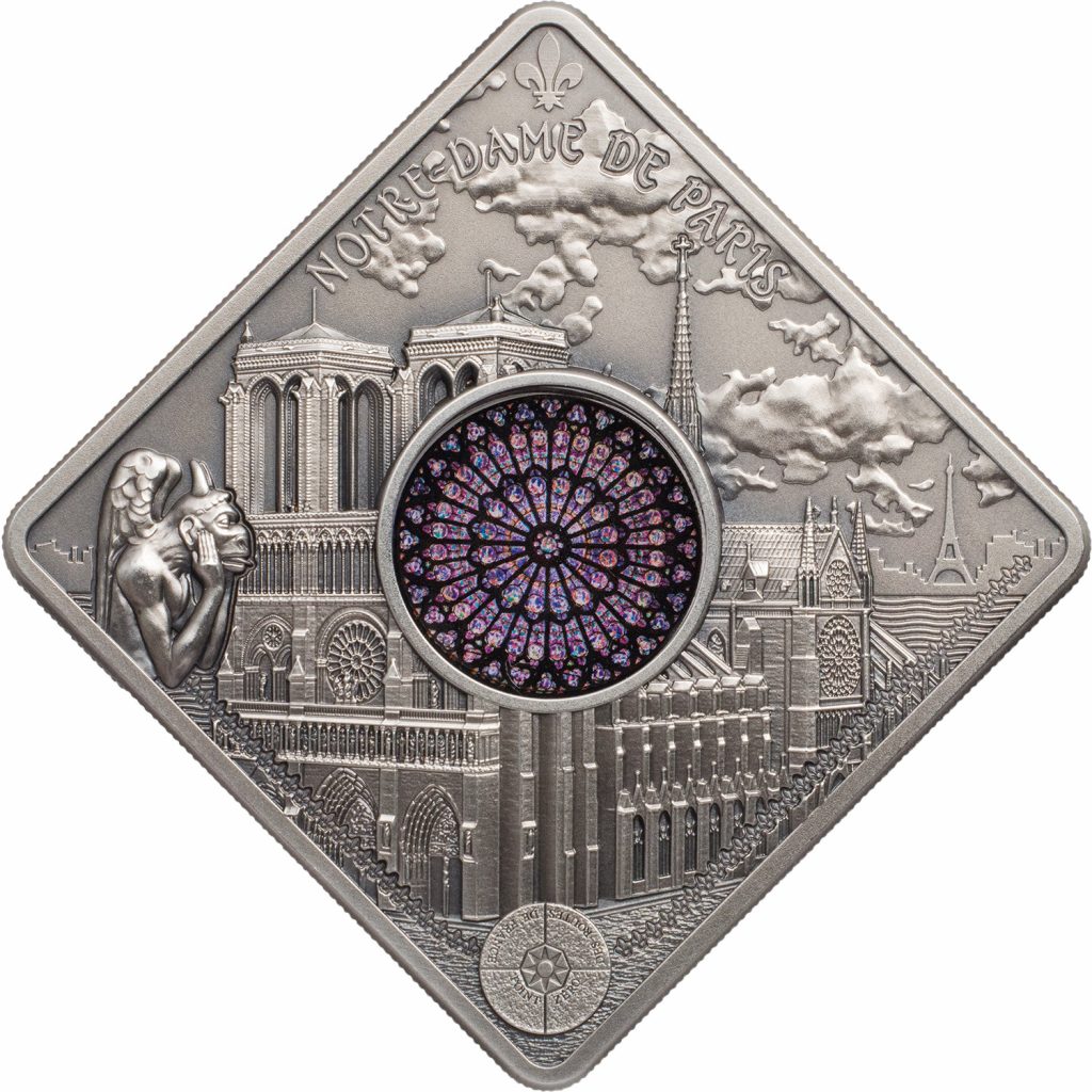 Palau 2017 10 Dollars Notre Dame Cathedral Silver Coin