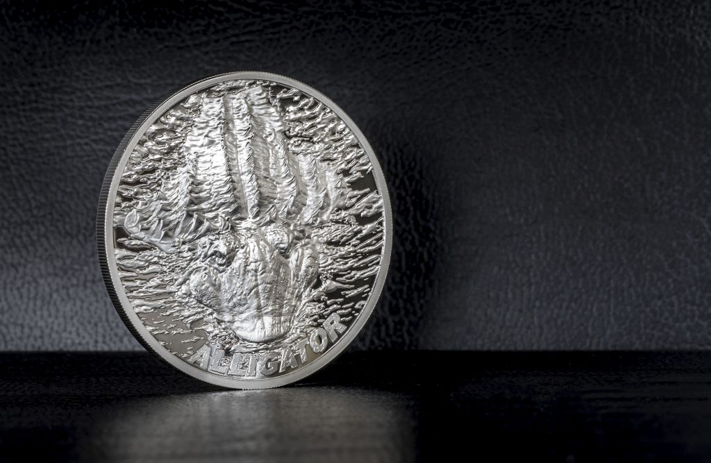 Palau 2018 5 Dollars Alligator Silver Coin