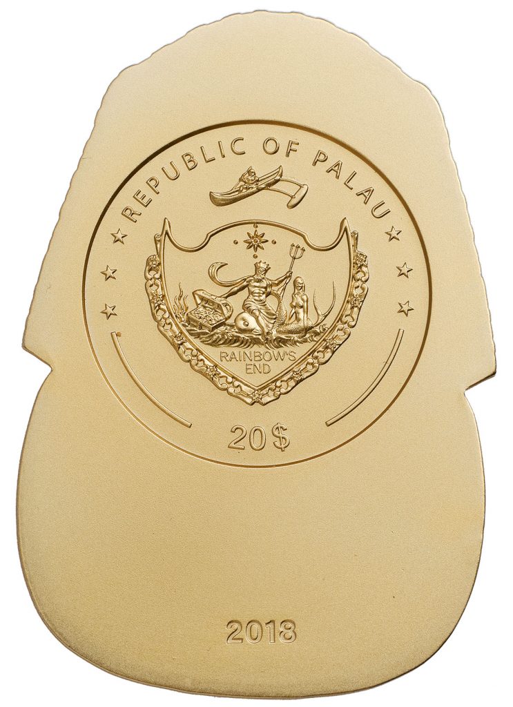 Palau 2018 20 Dollars Tutankhamun Mask Silver Coin