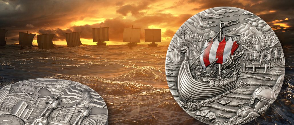 Palau 2021 10 Dollars The Vikings Afterlife Rites of Passage Series Pure Silver Coin