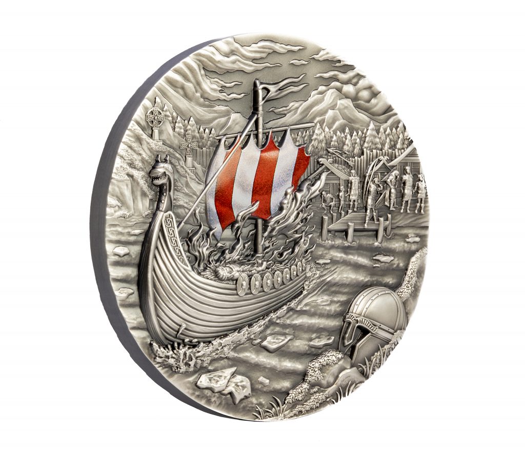 Palau 2021 10 Dollars The Vikings Afterlife Rites of Passage Series Pure Silver Coin