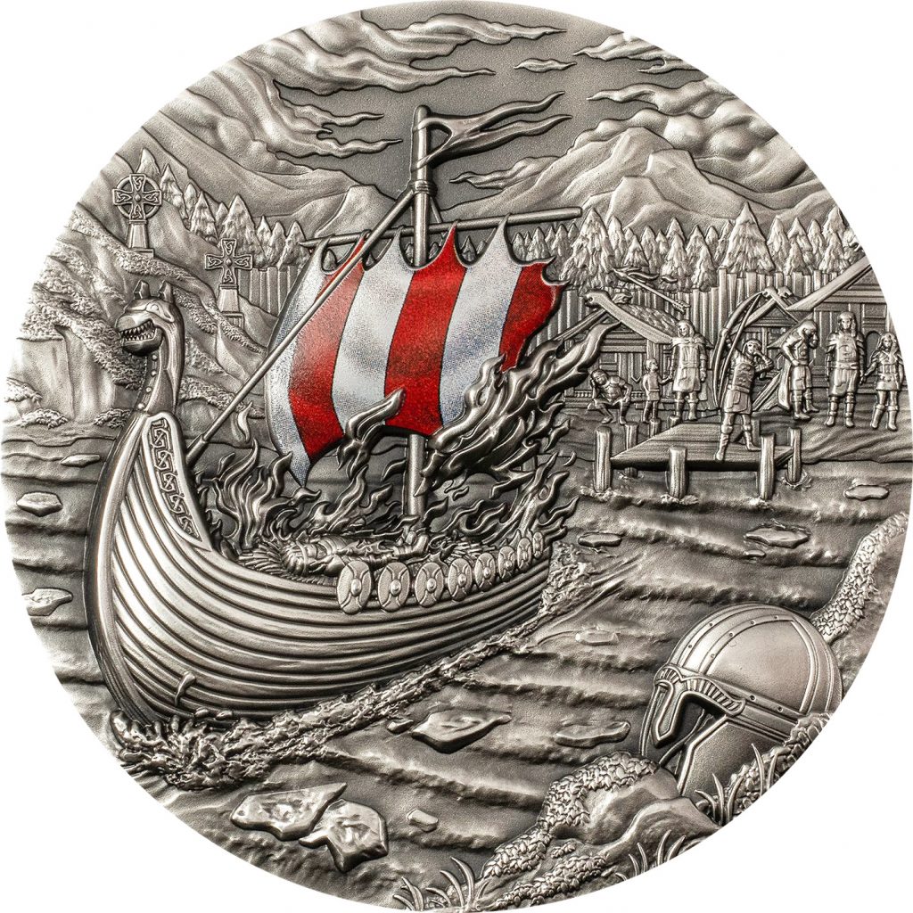 Palau 2021 10 Dollars The Vikings Afterlife Rites of Passage Series Pure Silver Coin