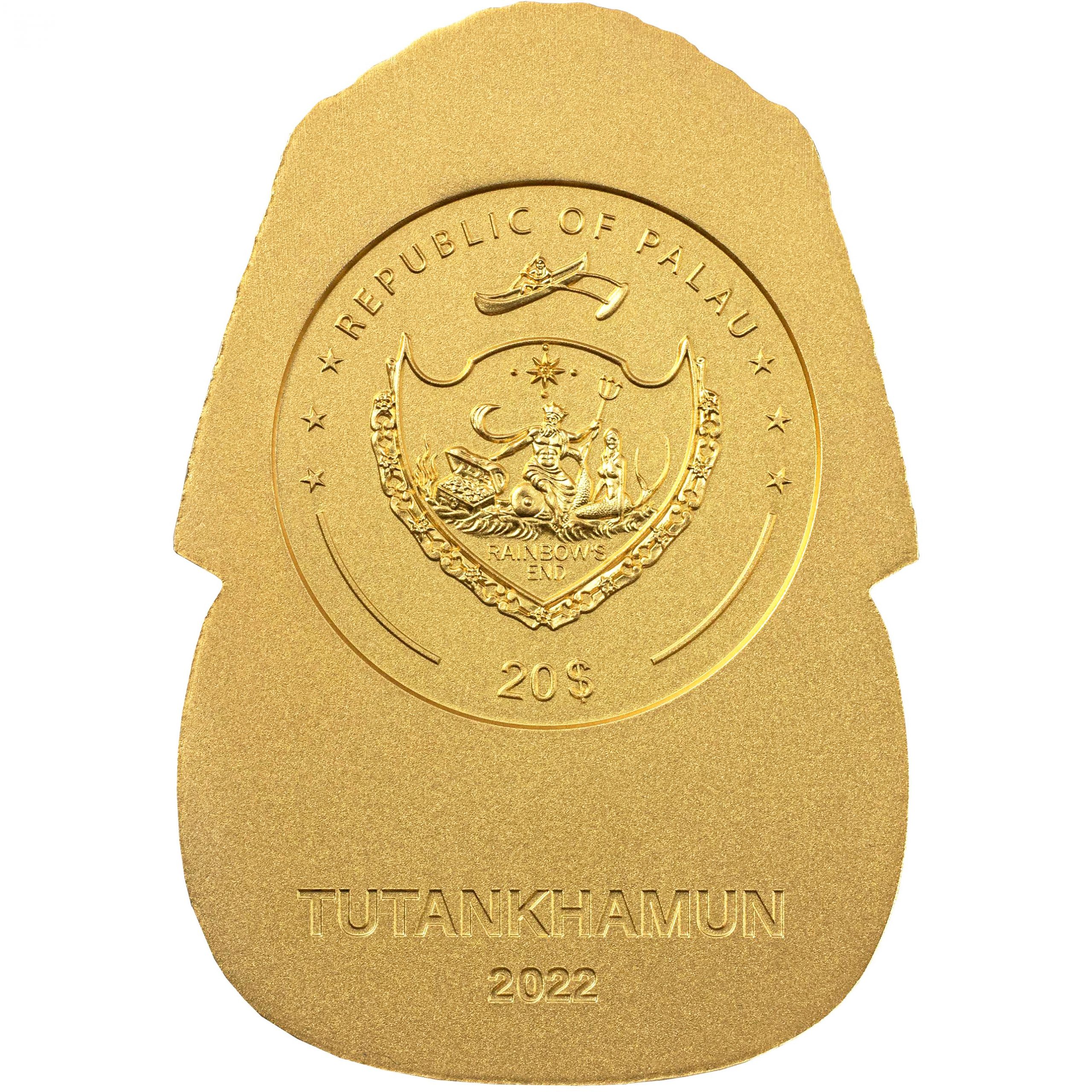 Palau 2022 20 Dollars Tutankhamun's Mask 100th Anniversary 3oz silver coin