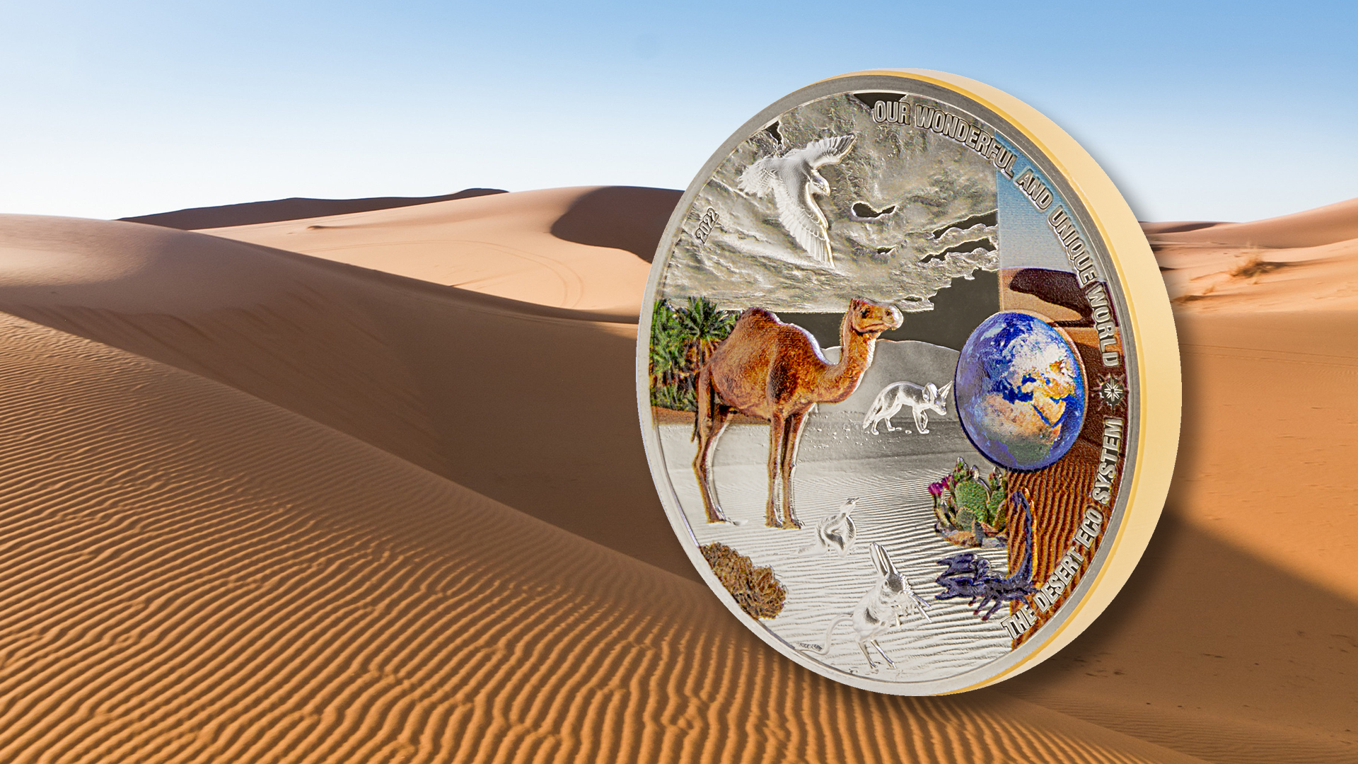 Palau 2022 10 Dollars Desert - Our Earth Ecosystems series silver proof coin